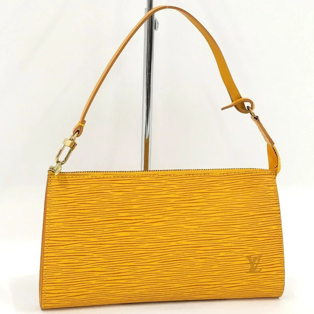 Louis Vuitton Pochette Accessoires Accessory Pouch Clutch Epi Orange